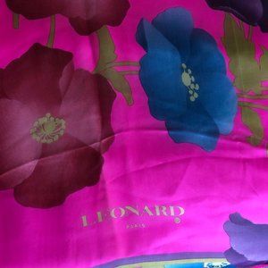 LEONARD Silk Chiffon Scarf